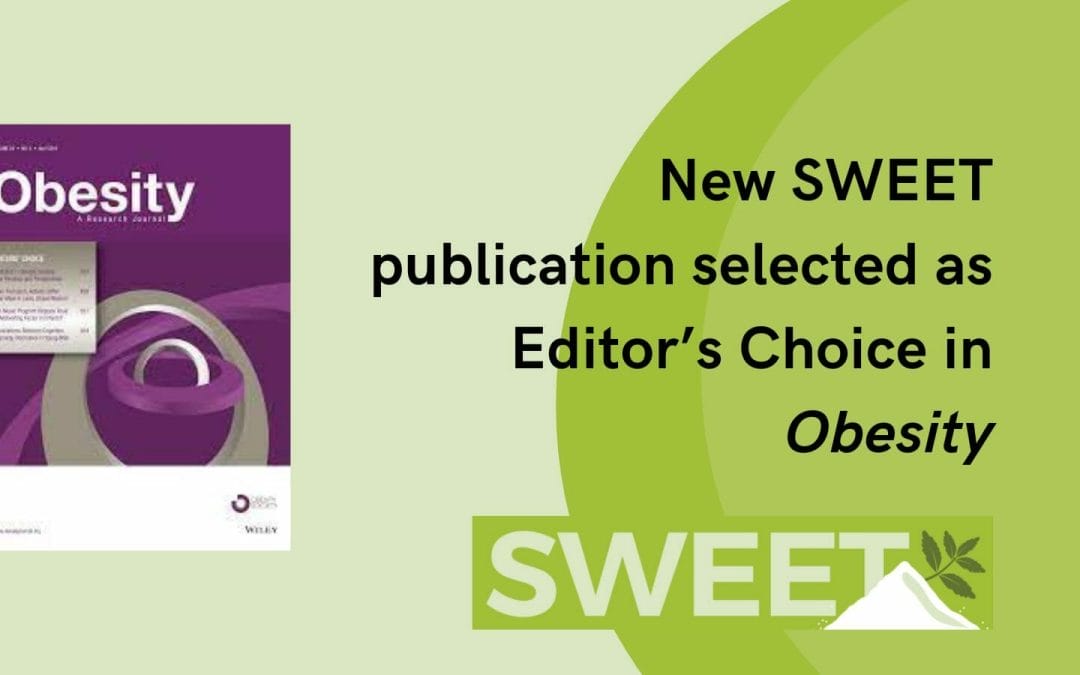 New SWEET publication selected as Editor's Choice in Obesity